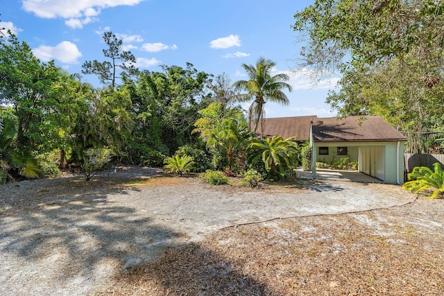 view of front of home with fence