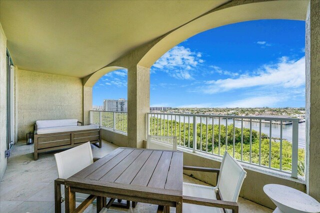3720 S Ocean Blvd Unit 603, Highland Beach, FL 33487 - balcony with a water view
