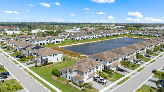8781 Corvus Dr, Lake Worth, FL 33467 - aerial view featuring a residential view and a water view