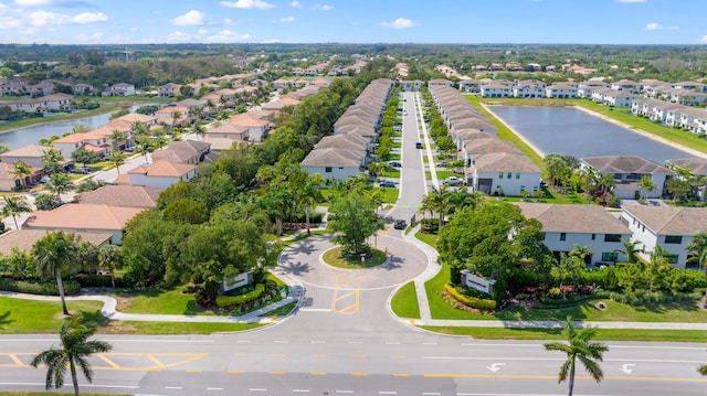8781 Corvus Dr, Lake Worth, FL 33467 - drone / aerial view with a water view and a residential view