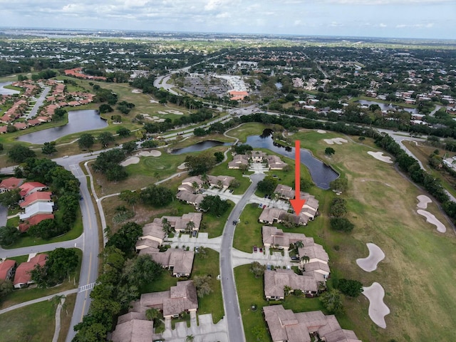 3544 SW Quail Meadow Trl Unit B, Palm City, FL 34990 - aerial view with a residential view, a water view, and golf course view