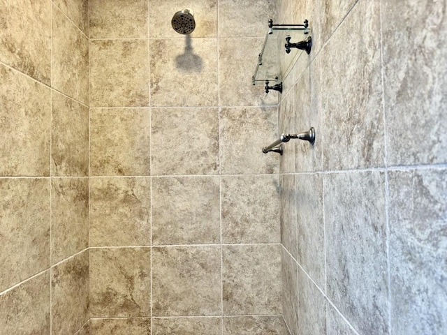 bathroom view of a tile shower