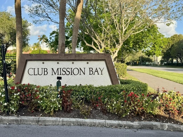 view of community sign