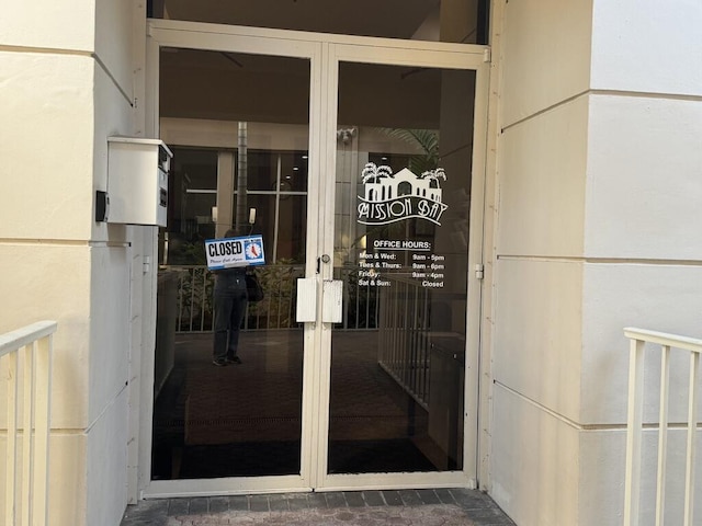 view of doorway to property