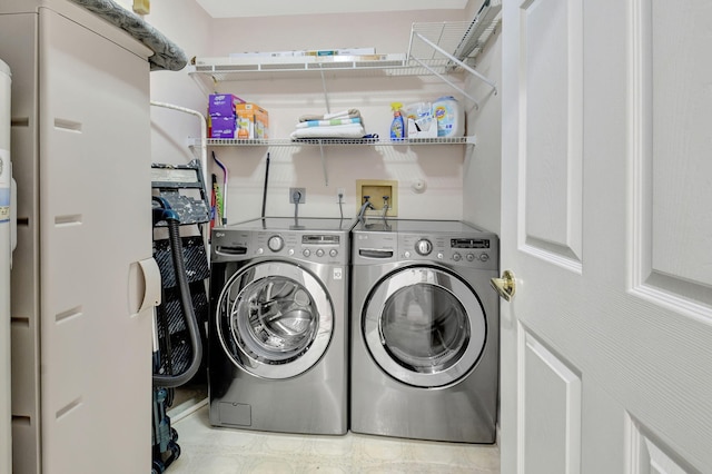 17051 Emile St Unit 5, Boca Raton, FL 33487 - clothes washing area with washing machine and clothes dryer and laundry area