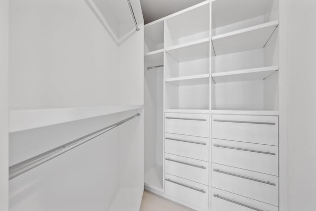 view of walk in closet