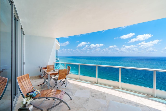 1600 S Ocean Blvd Unit Mph02, Lauderdale By The Sea, FL 33062 - balcony with view of water and beach and a sunroom