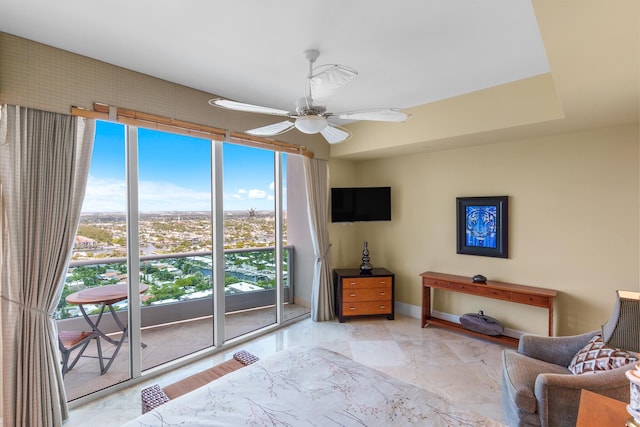 1600 S Ocean Blvd Unit Mph02, Lauderdale By The Sea, FL 33062 - living area with a ceiling fan and baseboards