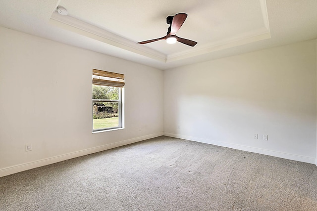 17854 N 71st Ln N, The Acreage, FL 33470 - unfurnished room with a raised ceiling, crown molding, carpet, and baseboards
