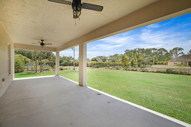 17854 N 71st Ln N, The Acreage, FL 33470 - view of patio with a ceiling fan