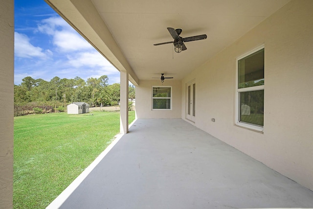 17854 N 71st Ln N, The Acreage, FL 33470 - view of patio / terrace featuring ceiling fan