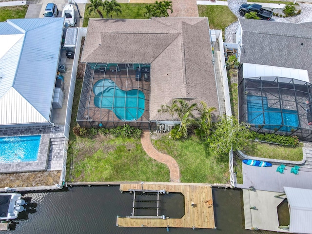 178 Via De La Reina, Merritt Island, FL 32953 - bird's eye view featuring a water view