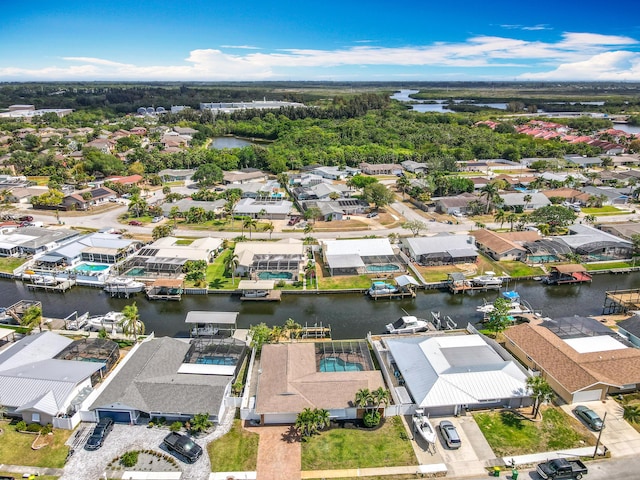 178 Via De La Reina, Merritt Island, FL 32953 - aerial view featuring a water view and a residential view