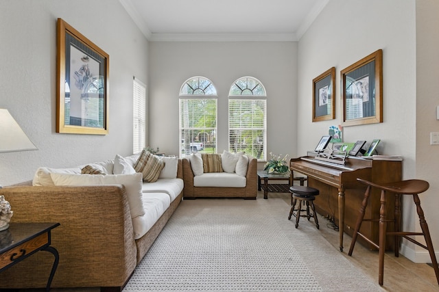 707 Cresta Cir, West Palm Beach, FL 33413 - sitting room featuring crown molding