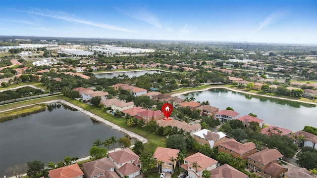 707 Cresta Cir, West Palm Beach, FL 33413 - drone / aerial view with a water view and a residential view