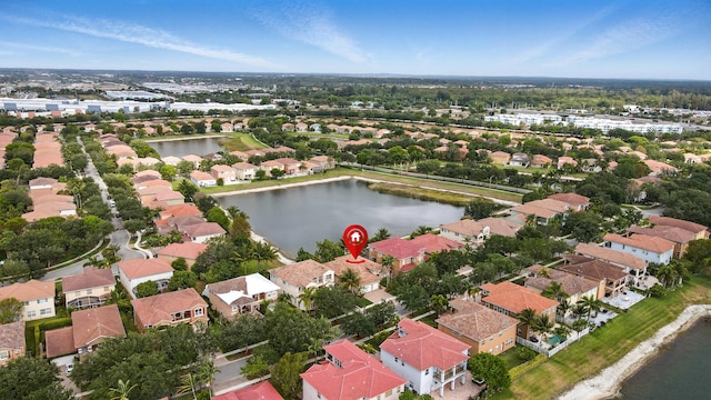 707 Cresta Cir, West Palm Beach, FL 33413 - aerial view featuring a water view and a residential view