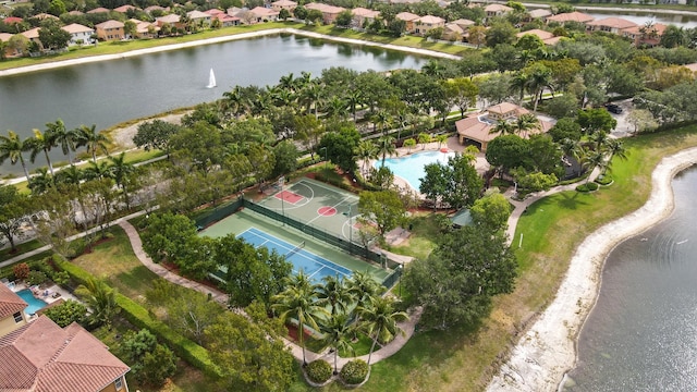 707 Cresta Cir, West Palm Beach, FL 33413 - birds eye view of property with a water view and a residential view