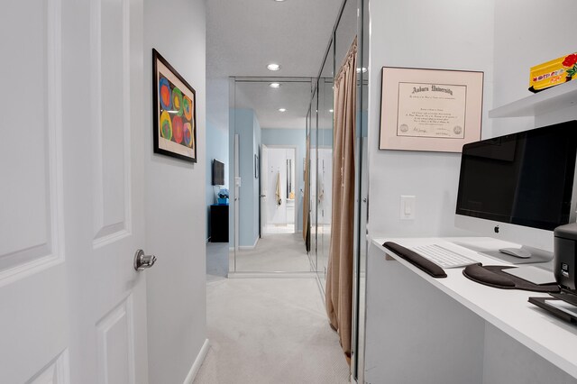6117 Old Court Rd Unit 135, Boca Raton, FL 33433 - hall featuring light carpet and recessed lighting