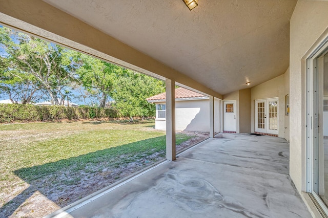 view of patio with french doors