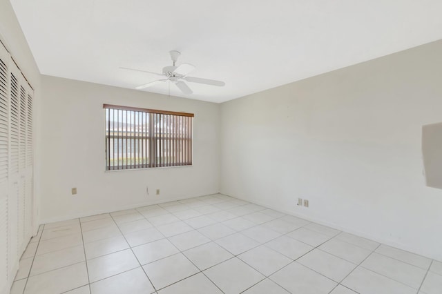 955 Circle A Dr Unit A, Delray Beach, FL 33445 - spare room featuring a ceiling fan and light tile patterned floors