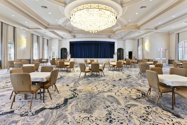community lobby with visible vents