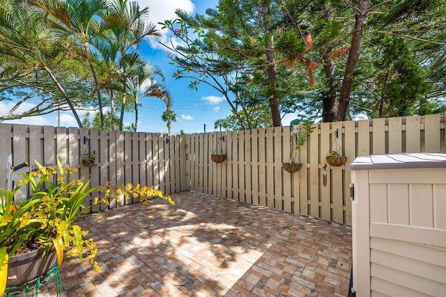 5606 Channel Dr, Lake Worth, FL 33463 - view of patio / terrace featuring a gate and fence
