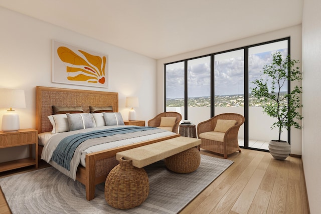 2600 S Ocean Blvd Phd, Phd, Boca Raton, FL 33432 - bedroom featuring access to exterior and light wood-type flooring