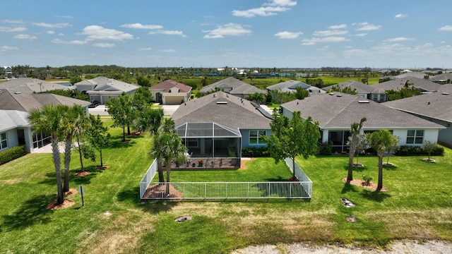 bird's eye view featuring a residential view