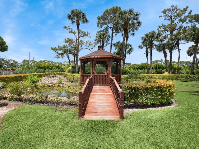 8659 Thousand Pines Cir, West Palm Beach, FL 33411 - view of community with a gazebo and a lawn
