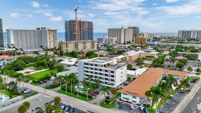 3212 NE 12th St Unit 201, Pompano Beach, FL 33062 - aerial view featuring a city view and a water view