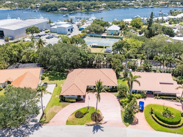 3984 SE Fairway E, Stuart, FL 34997 - aerial view featuring a water view