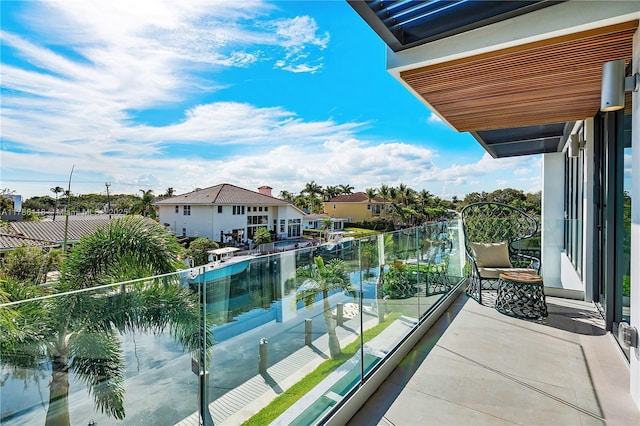 balcony with a residential view