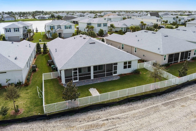 drone / aerial view featuring a residential view