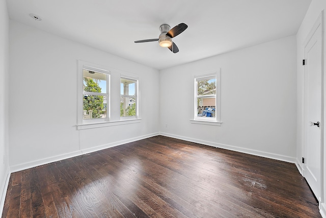 725 N Ocean Breeze, Lake Worth Beach, FL 33460 - unfurnished room featuring hardwood / wood-style flooring, baseboards, and ceiling fan