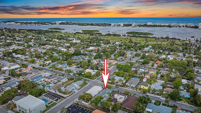 725 N Ocean Breeze, Lake Worth Beach, FL 33460 - aerial view at dusk of a water view and a residential view