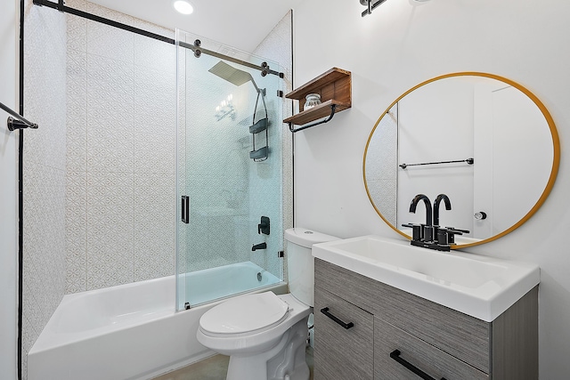 725 N Ocean Breeze, Lake Worth Beach, FL 33460 - bathroom featuring toilet, shower / bath combination with glass door, and vanity