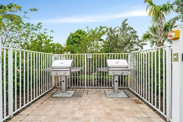 balcony with area for grilling