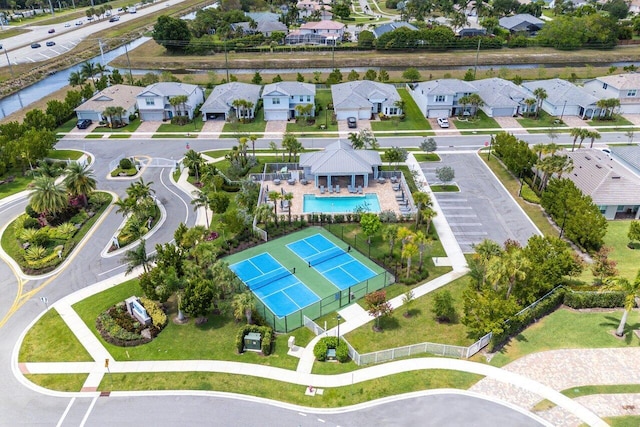 drone / aerial view featuring a residential view