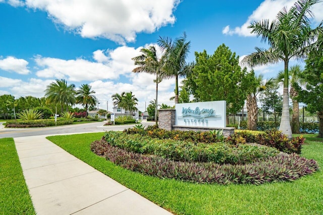 view of community sign