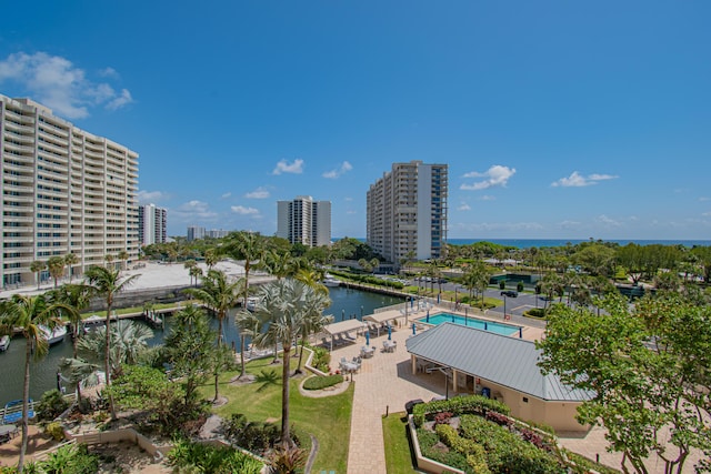 4101 N Ocean Blvd Unit 504, Boca Raton, FL 33431 - bird's eye view featuring a water view
