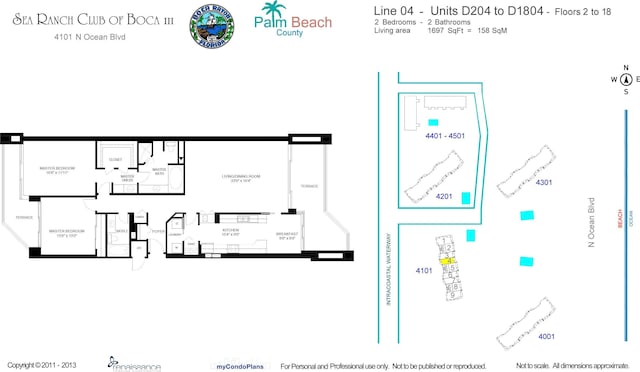 4101 N Ocean Blvd Unit 504, Boca Raton, FL 33431 - plan