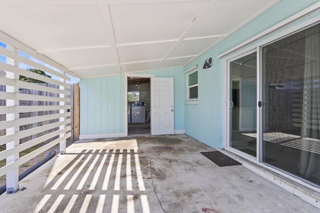 view of patio / terrace featuring washer / clothes dryer