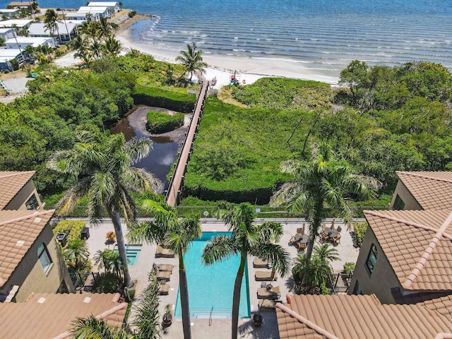 210 Via Villagio, Hypoluxo, FL 33462 - drone / aerial view with a view of the beach and a water view
