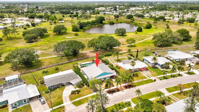 2940 SE Treasure Island Rd, Port Saint Lucie, FL 34952 - bird's eye view with a residential view and a water view