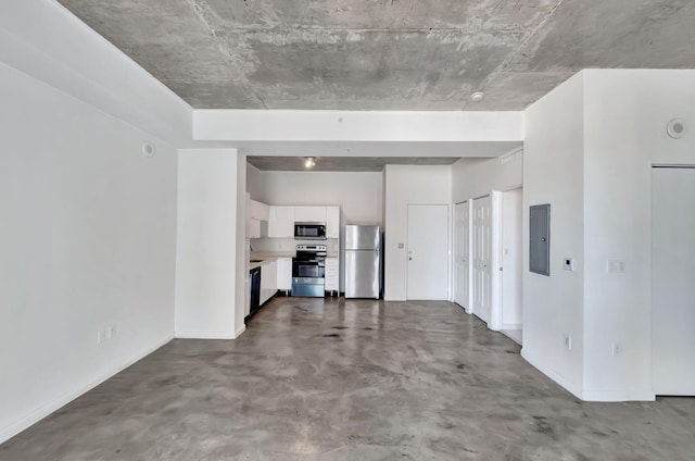 234 NE 3rd St Unit 2206, Miami, FL 33132 - unfurnished living room featuring electric panel and concrete floors