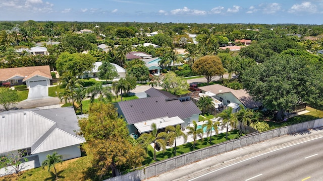 aerial view featuring a residential view