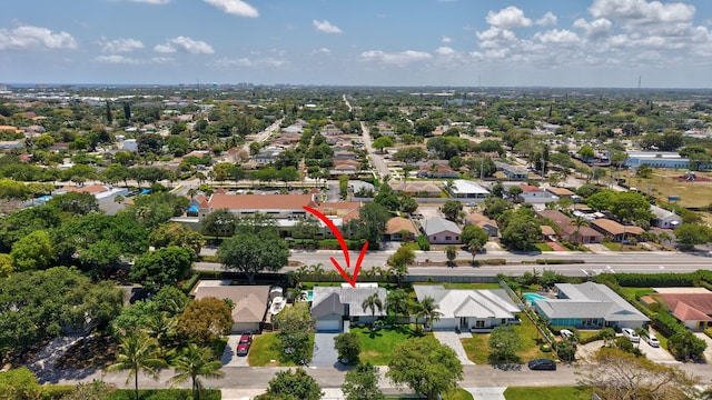 bird's eye view featuring a residential view