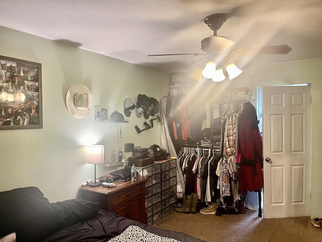 7677 NW 90th Ct, Okeechobee, FL 34972 - bedroom featuring carpet floors and ceiling fan