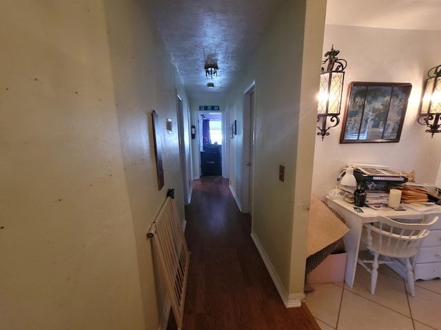 370 SE 14th Ave, Pompano Beach, FL 33060 - corridor with wood finished floors, an office area, and baseboards