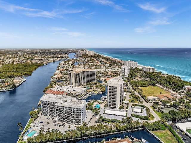 4740 S Ocean Blvd Unit 606, Highland Beach, FL 33487 - bird's eye view featuring a water view and a city view